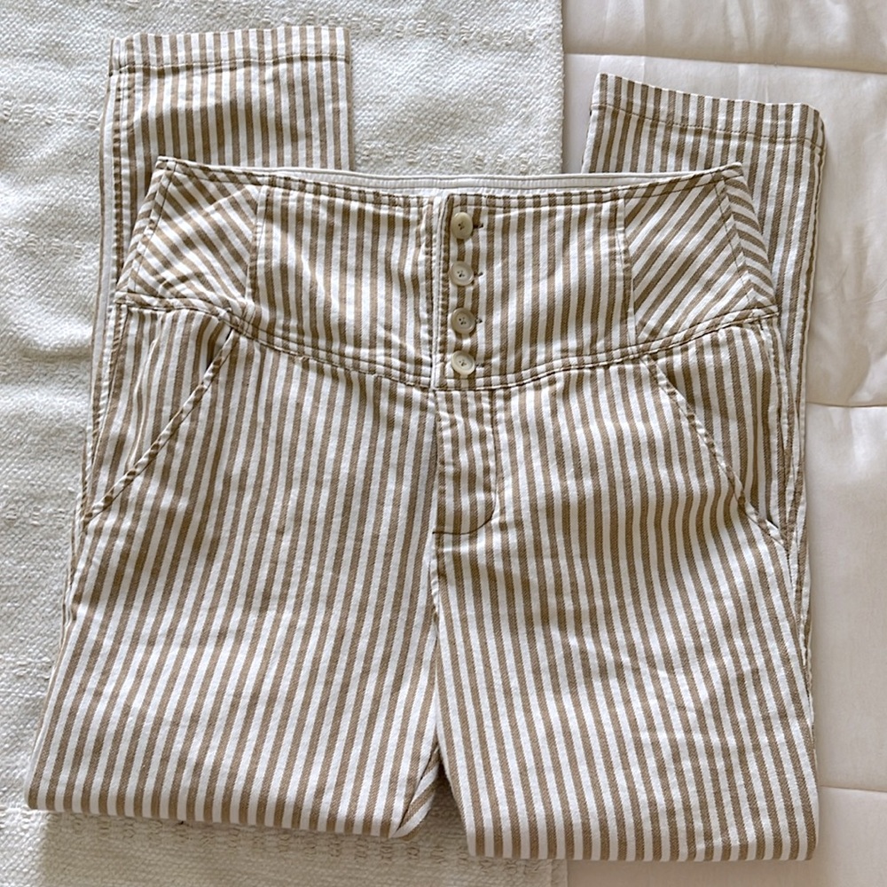 Free People Frankie Button Striped pants